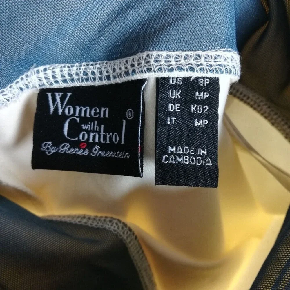 Women With Control Womens Pants Leggings Ivory Tummy Control Petite SP New